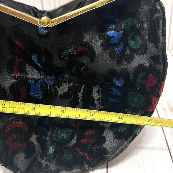 Vintage 1960’s Kadin Velvet Brocade Handbag Gold Tone Hardware - Picture 13 of 13